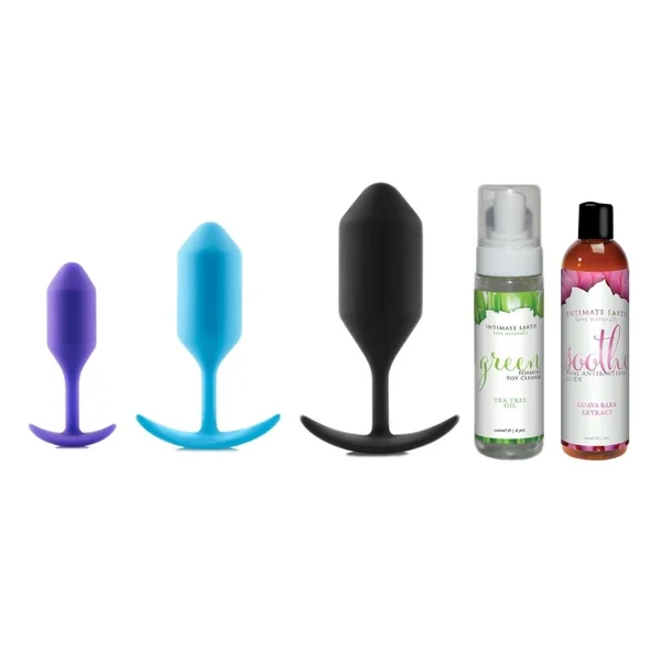 b-Vibe Snug Plug 3-Pack Bundle with Lube & Toy Cleaner — image 2 of 25