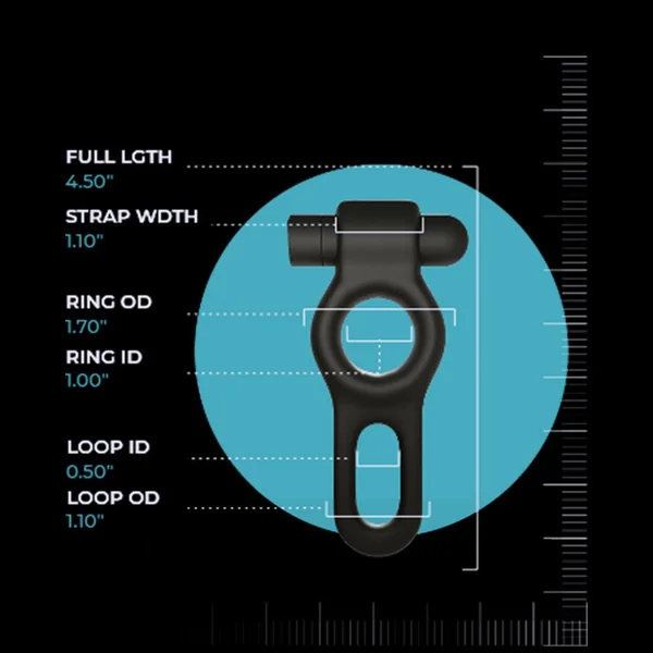 Deus Dual 10 Speed Silicone Vibrating Cock Ring — image 4 of 6