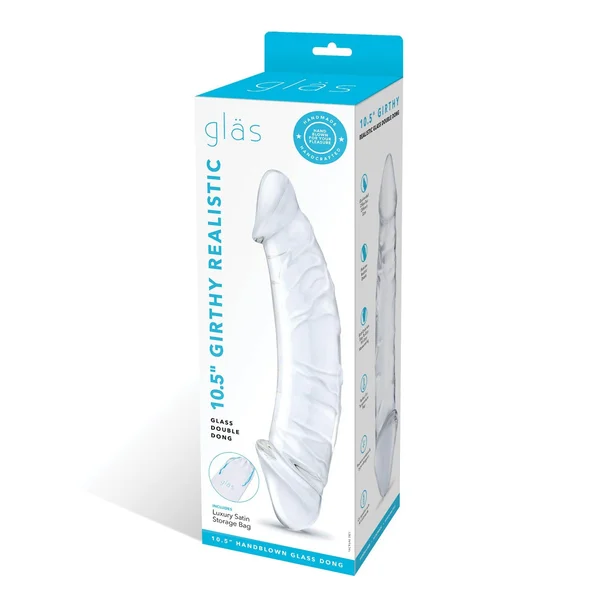 Glas 10.5" Realistic Girthy Glass Double Dong — image 5 of 5