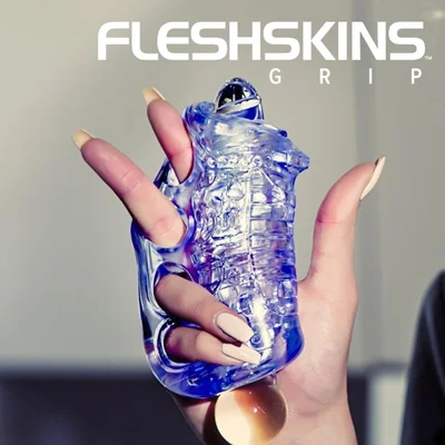 fleshlight fleshskins grip male masturbator with squeeze control