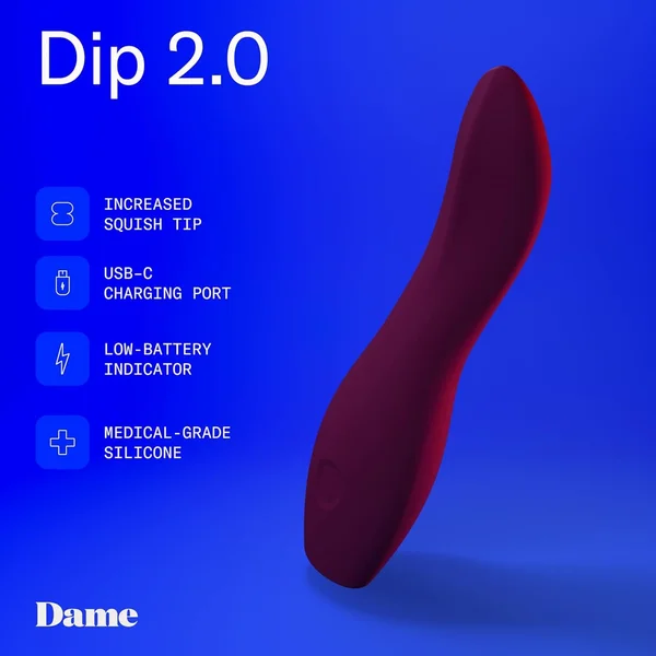 Dame Dip 2.0 Bullet Vibrator Plum — image 2 of 6