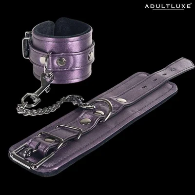 galaxy legend wrist restraints faux leather purple