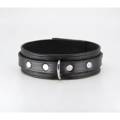 lil leather collar with d ring
