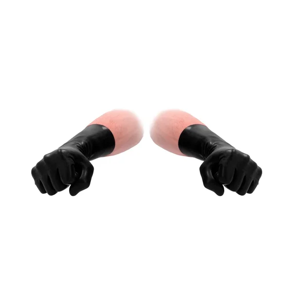 Shots Fist It Latex Short Gloves — image 2 of 2