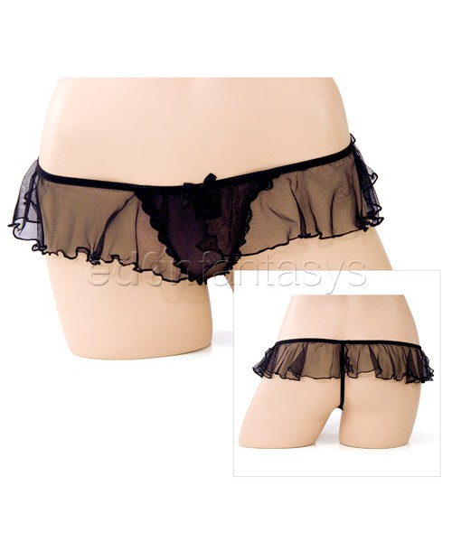 Ruffled trim g-string