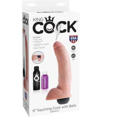 King Cock 9 in Squirting Cock w Balls