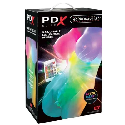 pdx elite go go bator led mega masturbator frosted