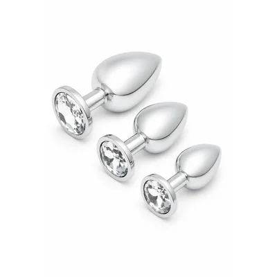 premium round crystal metal plug