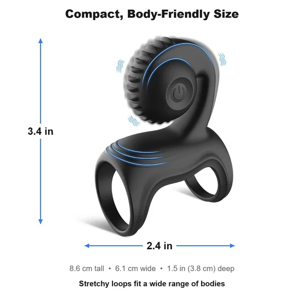 Dreamtoyz Swirl Arc Couples Ring, Black — image 3 of 4
