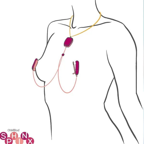 OhMiBod Sphinx Bluetooth App-controlled Nipple Clamps - Raspberry — image 3 of 8