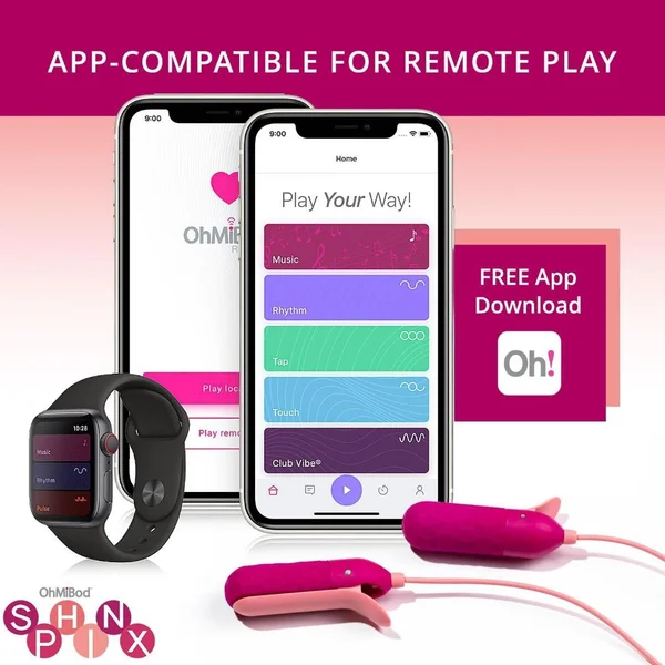 OhMiBod Sphinx Bluetooth App-controlled Nipple Clamps - Raspberry — image 7 of 8