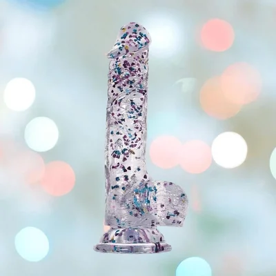 glittergasm dong blue and green swirl 8quot