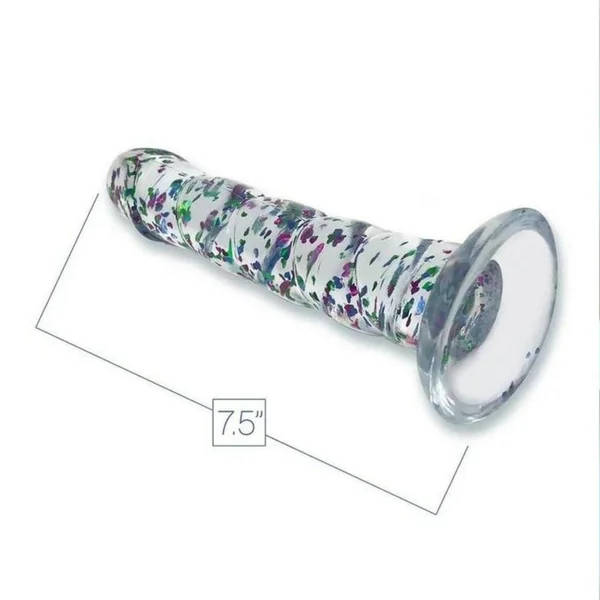 Glittergasm Dong - Blue and Green Swirl 8" — image 3 of 3