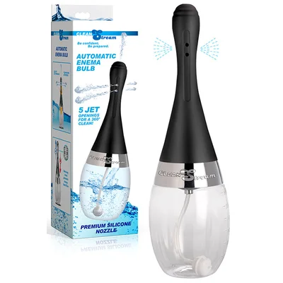 cleanstream 10 automatic enema bulb with 5 jet premium silicone nozzle