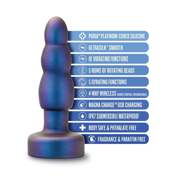 Blush Anal Adventures Matrix Kinetik Plug - Space Age Blue — image 5 of 5