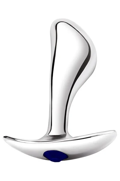 Blue Line 2.5" Stainless Steel Bling Prostate Massager Plug — image 7 of 11