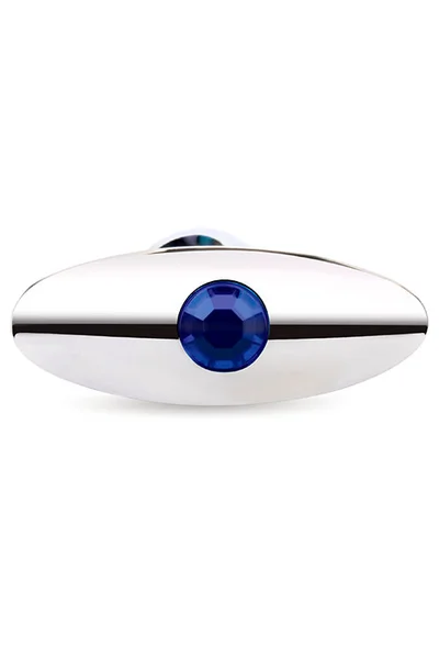 Blue Line 2.5" Stainless Steel Bling Prostate Massager Plug — image 10 of 11