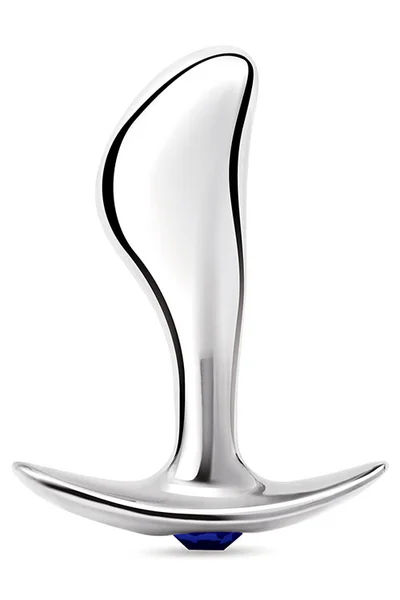 Blue Line 2.5" Stainless Steel Bling Prostate Massager Plug — image 8 of 11
