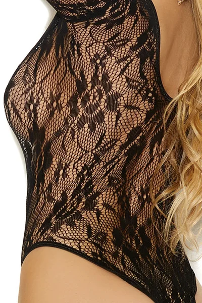 Elegant Moments Long Sleeve Floral Lace Teddy With Snap Crotch — image 6 of 18