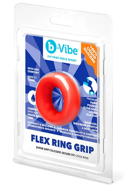 B-Vibe Flex Ring Grip Ultra Soft Silicone Cock Ring — image 6 of 6