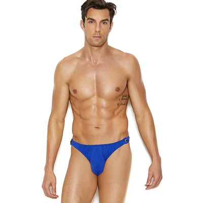 elegant moments mens thong with snap closure