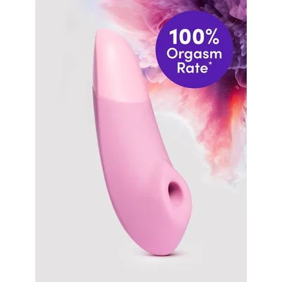 womanizer enhance special edition pink rose pleasure air clitoral vibrator light pink