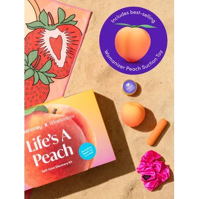 lovehoney x womanizer lifes a peach discovery kit orange