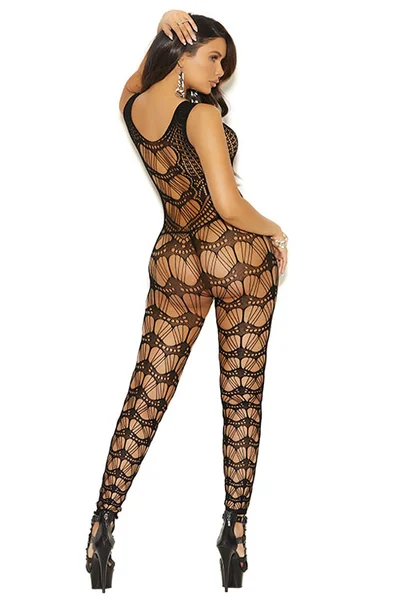 Elegant Moments Spellbound Crochet Bodystocking With Open Crotch — image 2 of 6