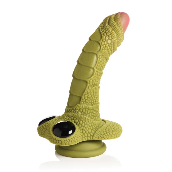 Creature Cocks Swamp Monster Scaly Silicone Dildo - Green — image 2 of 6