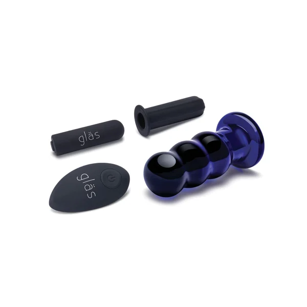 Glas 3.5" Rechargeable Vibrating Beaded Butt Plug — image 2 of 5