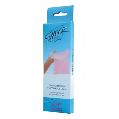 glyde health oral sheer dams mixed flavours 3 pieces