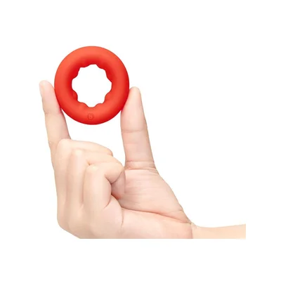 b vibe flex ring grip ultra soft silicone cock ring red