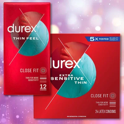 durex extra sensitive thin close fit latex condoms