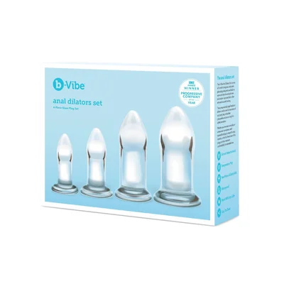 b vibe glass anal dilator 4 pc set