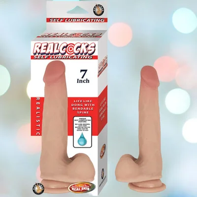 realcocks self lubricating 7quot realistic dildo with suction cup