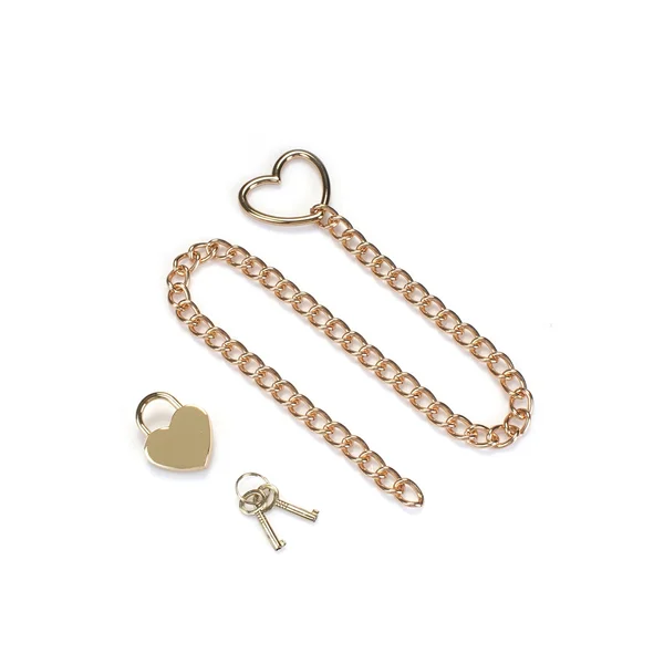 Gold Metal Chain Collar with Padlock — image 4 of 5