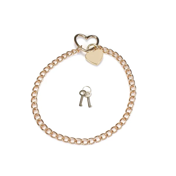 Gold Metal Chain Collar with Padlock — image 3 of 5