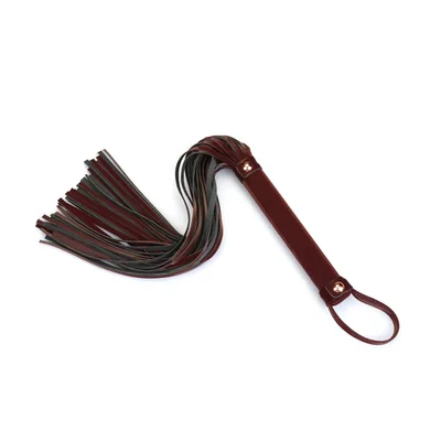 metallic shade burgundy vegan flogger
