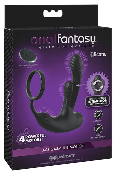 Pipedream Anal Fantasy Elite Ass-Gasm intiMotion 6.25" Rotating Prostate & Perinium Massager With Ball Strap — image 6 of 6