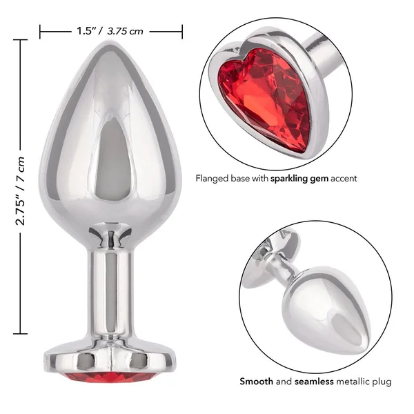 Premium Heart Crystal Metal Plug — image 2 of 3
