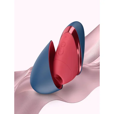 womanizer next liberty blue red clitoral suction stimulator blue