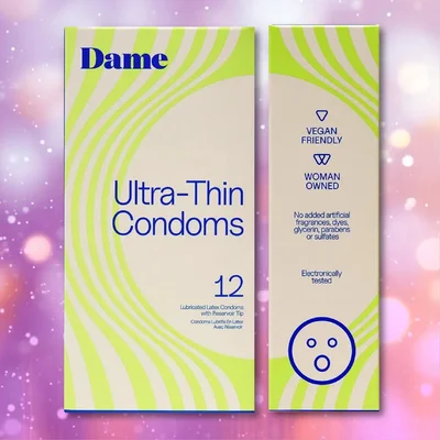 dame ultra thin vegan friendly latex condoms