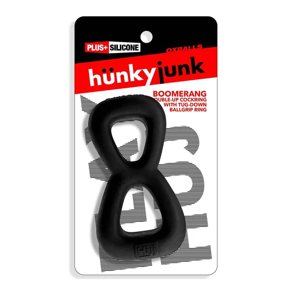 OxBalls Boomerang Double-Ring Cock Ring & Ball Stretcher — image 5 of 10