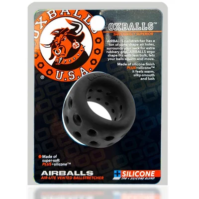 oxballs airballs air lite ballstretcher black ice cock ring