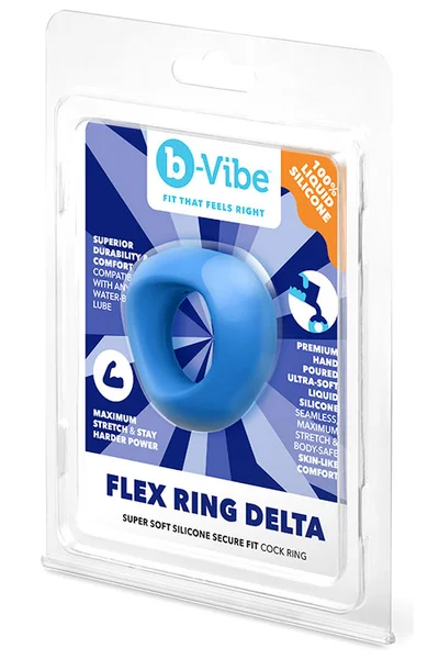 B-Vibe Flex Ring Delta Silicone Cock Ring — image 6 of 6