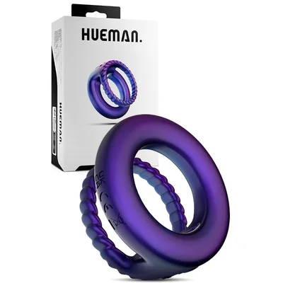 hueman jupiter vibrating dual cock ball ring