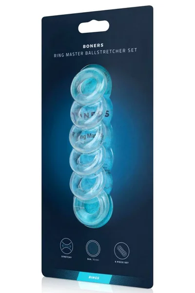 Boners 6 Piece Cock Ring & Ball Stretcher Set — image 6 of 6