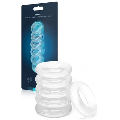 boners 6 piece cock ring ball stretcher set