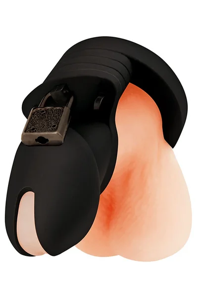 Blue Line 3.3" Silicone Chastity Cock Cage — image 2 of 5