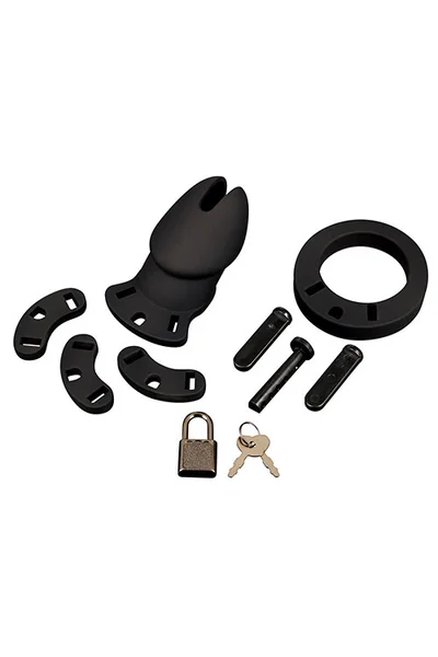 Blue Line 3.3" Silicone Chastity Cock Cage — image 4 of 5
